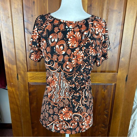 Susan Lawrence Flutter Sleeve Jewel Embellished Top - Picture 3 of 11